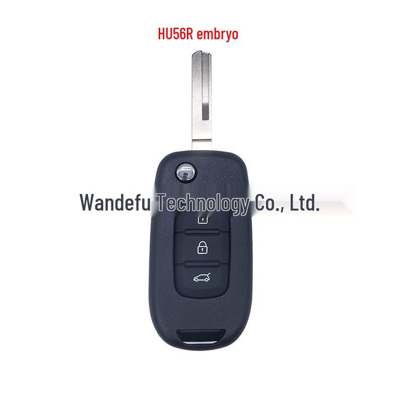 Compatible with Renault 2/3-Button Folding Remote Key, FCC ID: N5F-PFK1A, 433 MHz, 4A Chip.