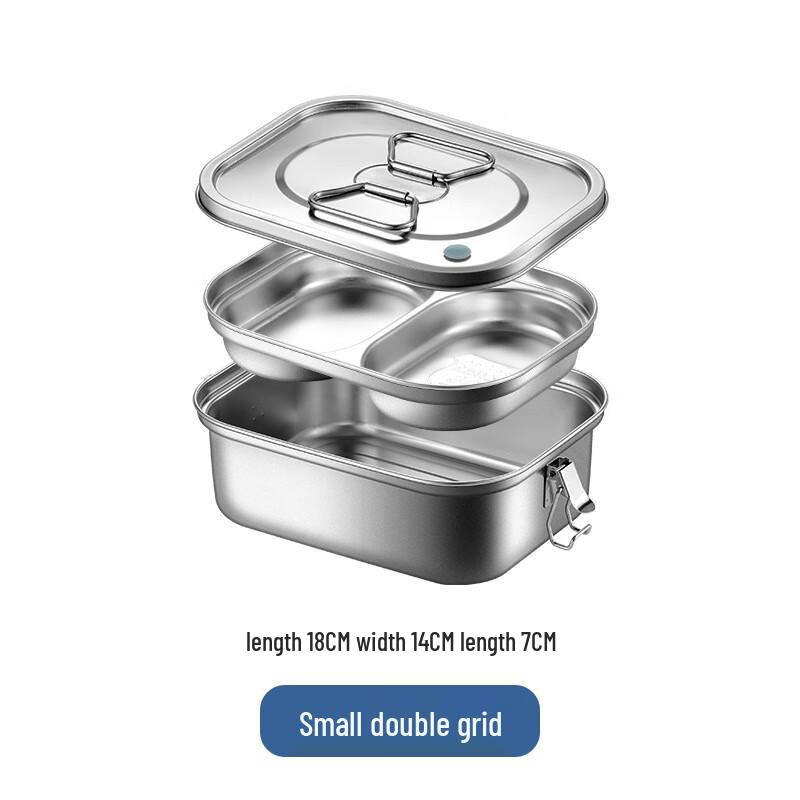 UOSU 304 Stainless Steel Double-Layer Lunch Box with Handle