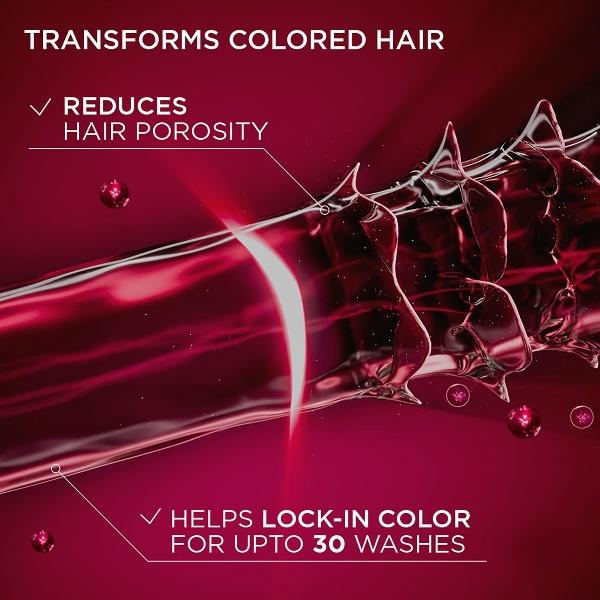 L'Oréal Paris Shampoo, Vibrant & Revived Color, For Color-treated Hair, Protects from UVA & UVB, Color Protect, 340ml