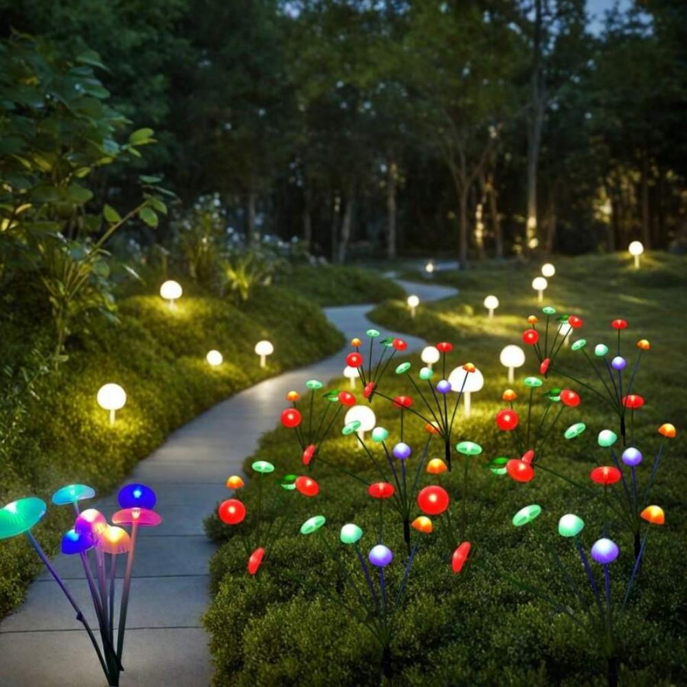 Solar jellyfish lamp outdoor waterproof garden landscape atmosphere lamp home garden balcony decorative mushroom lawn lamp