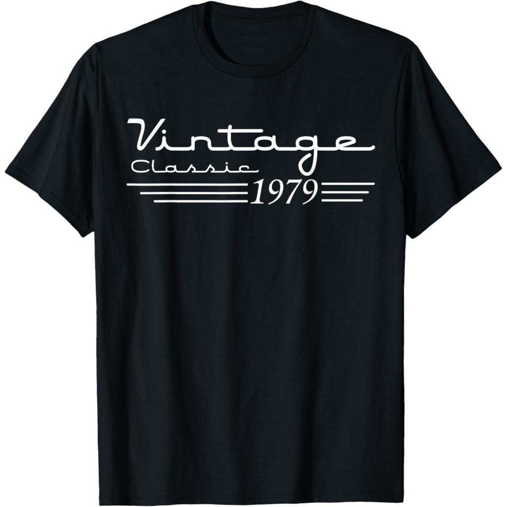 Vintage 46th Birthday 1979 46 Years Old T Shirts Men Women Cotton Humor Streetwear Tee Shirt Short Sleeve Unisex Loose Clothing