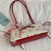 Fairycore Aesthetic Bow Blue Shoulder Bags Women New Trendy Silk Ribbon Chic Bow Y2k Handbag Hot Girls Sweet Cute Underarm Bag