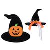 Pumpkin Decors Halloween Witch Headpiece with Soft Fabric Design for Costume Party Cosplay Photo Props and Festival Styling