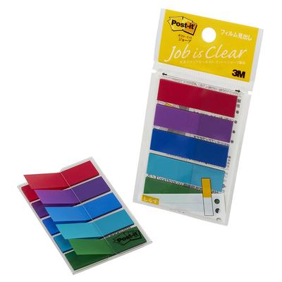 Folienhaftnotizen Überschrift 5 Farben 44 x 12 mm 20 Blatt x 5 Blöcke 688MH Post-it