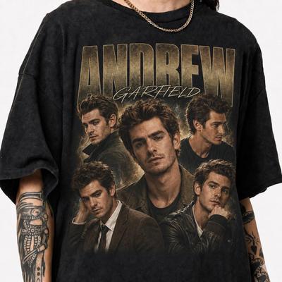 Andrew Garfield Inspired Vintage Shirt, Retro 90s Actor Collage Tee, Cinema Lover Gift, Unisex Graphic T-Shirt