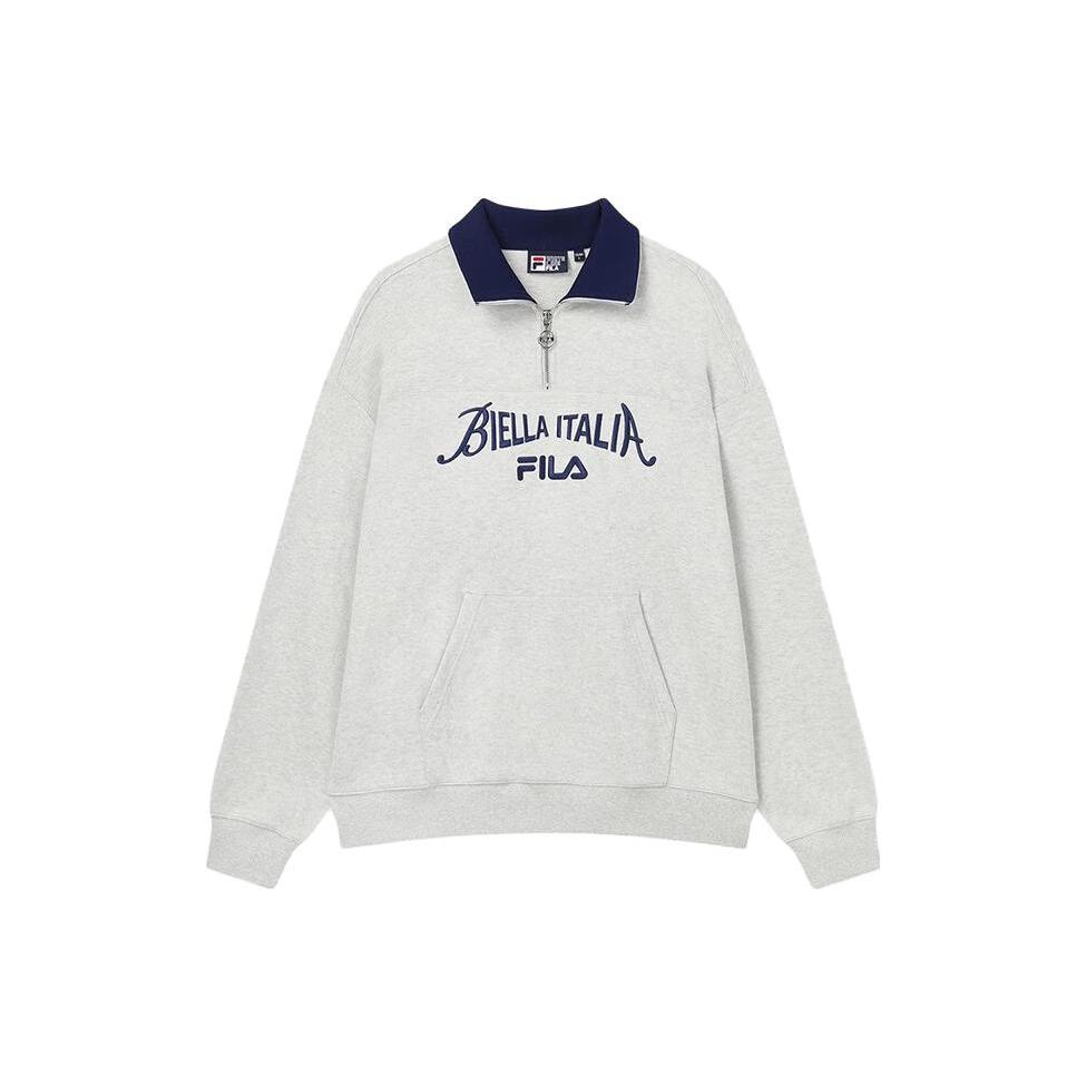 New FILA Sweatshirts Unisex Ivory Heather Gray F11U339201FMG