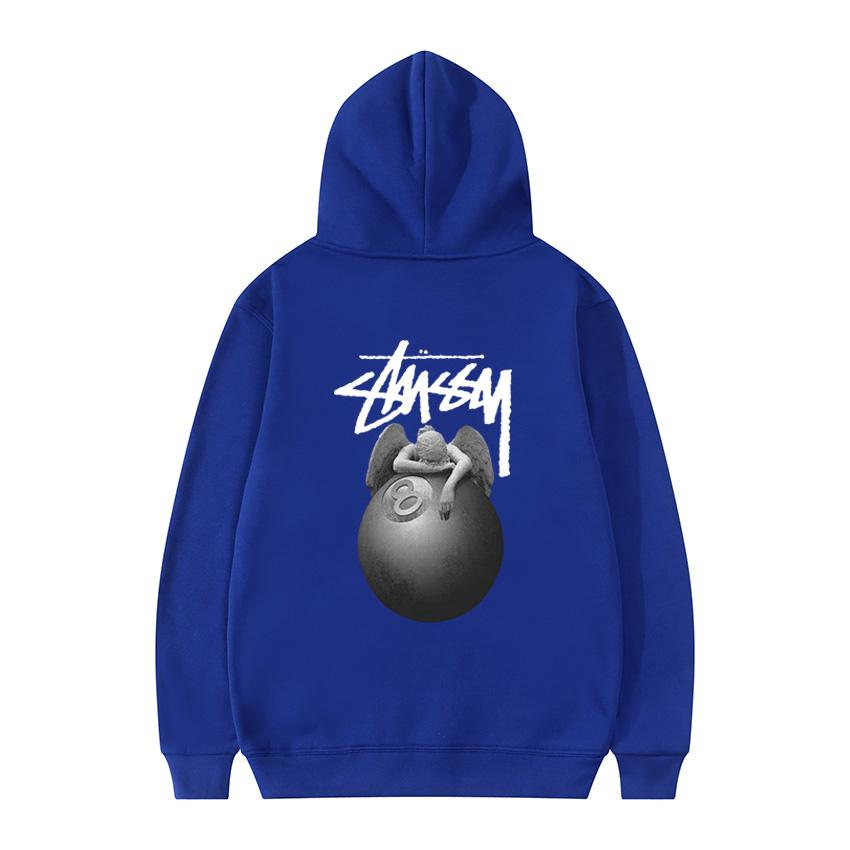 

Stussy 2023, осень/зима, Stussy Angel 8, мужские и женские свитера с капюшоном с принтом, европейские размеры, большие размеры