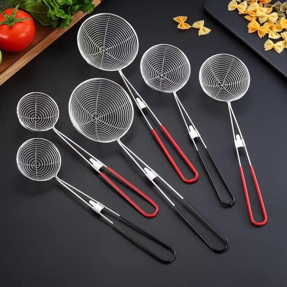 New Stainless Steel Pearl Colander 6cm 8cm 10cm Large Milk Tea Spoon Safe Rustproof Tapioca Scoop Kitchen Gadgets