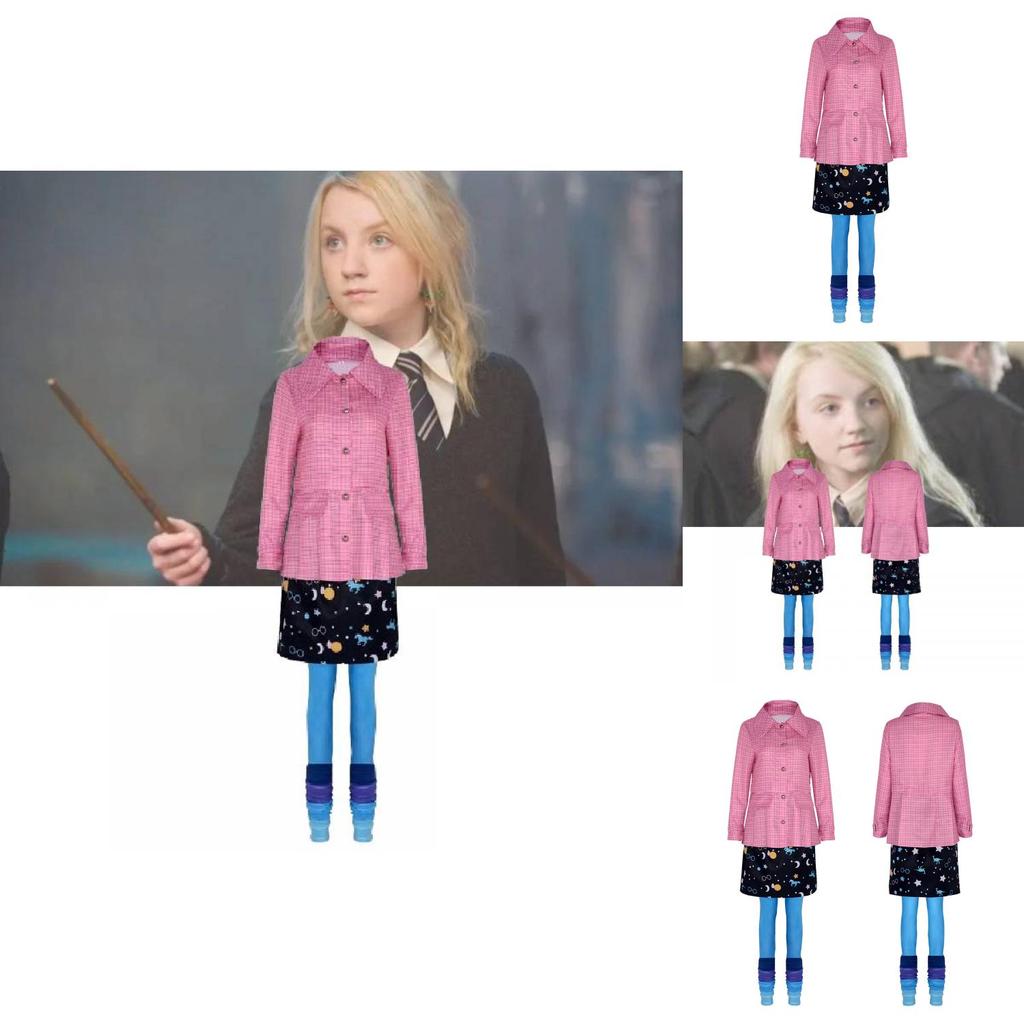 Luna Lovegood Cosplay Costume Set For Halloween Role Play Full Dress