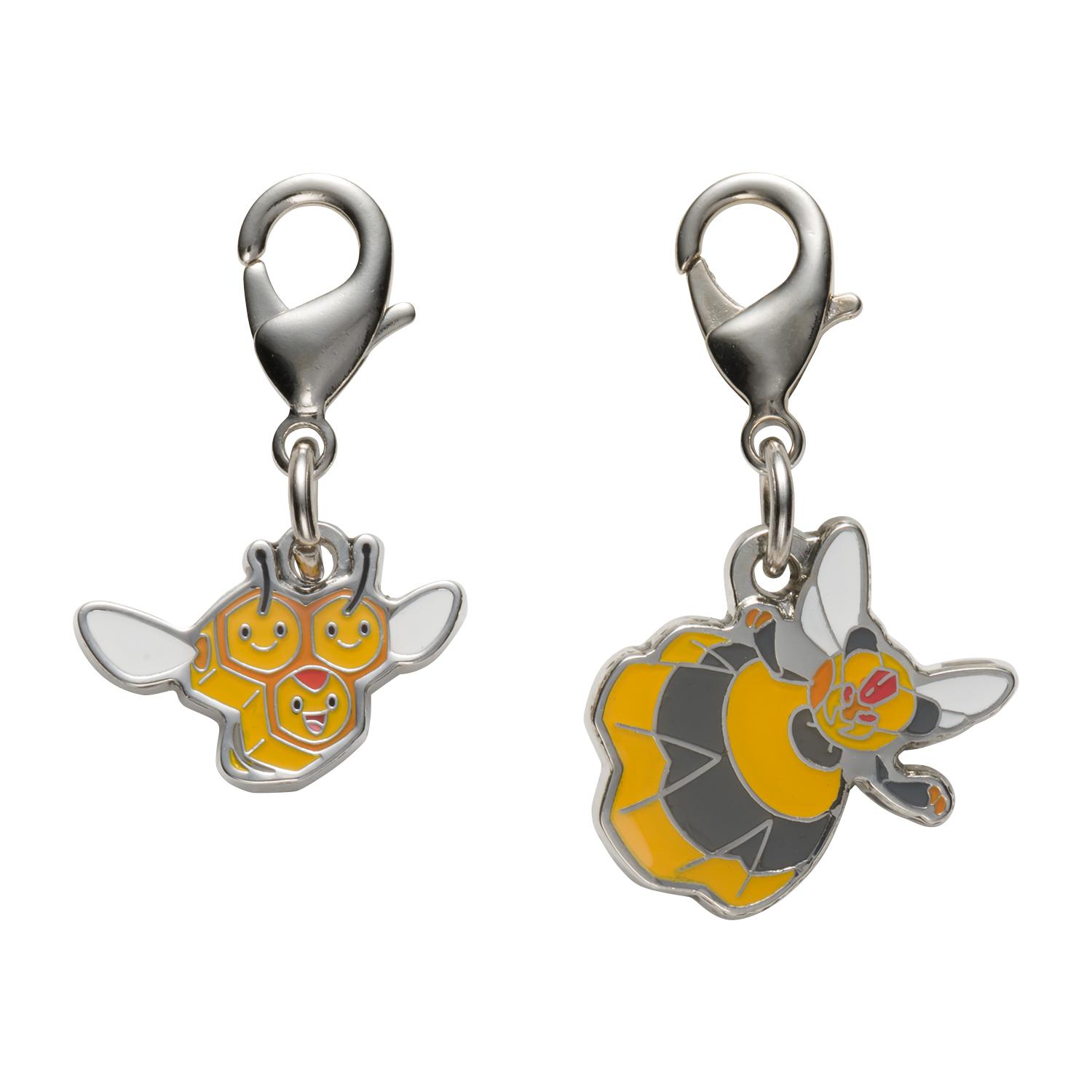 

[Pokemon] Pokemon Center National Pokedex Metal Charm - Combee (#415) & Vespiquen (#416)