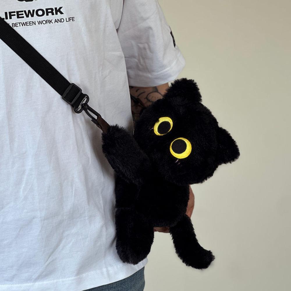 Soft Siamese Cat Shoulder Bag Stuffed Animal Plush Toy Backpack  Birthday Gifts