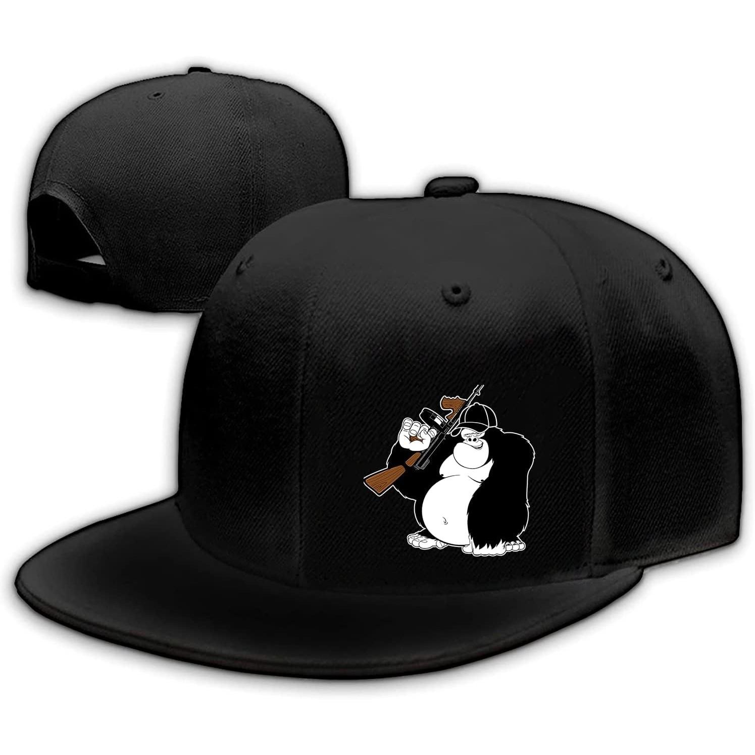 Skull Giving Middle Finger Graphic Flat Bill Snapback Cap Polyester Casual Baseball Hat Unisex One Size