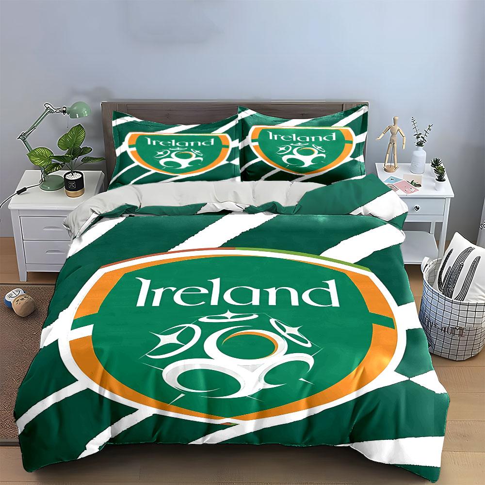 "Ireland Logo Green Bedding Set" Bedding Duvet Cover Set Duvet Cover Pillowcases (1 * Duvet Cover 2 * Pillowcases, without duvet insert)