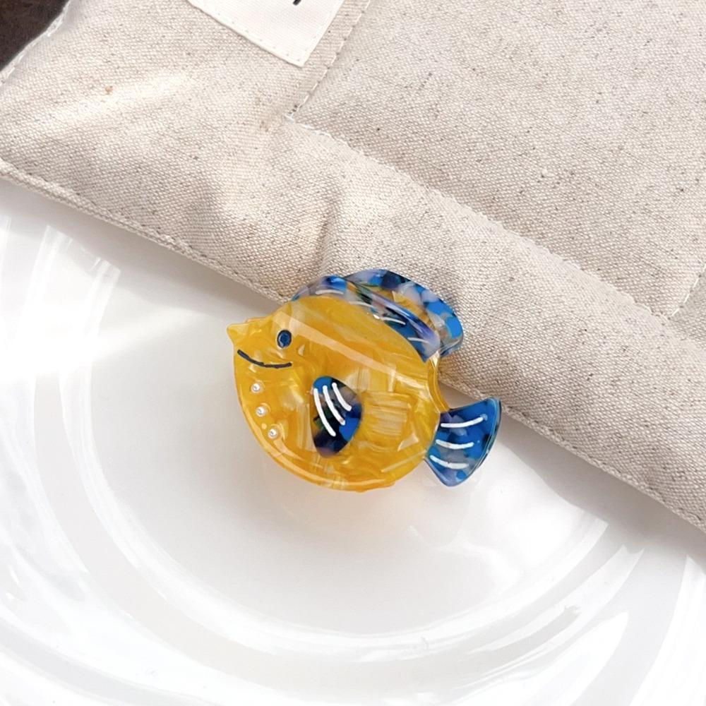 

Милая заколка для волос с морским животным Ацетатная маленькая заколка-акула Модная заколка-краб для девочек Style2