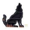 Wolf Wooden Crystal Display Shelf Classic Multilayer Decorative Crystal Shelf Display for Home