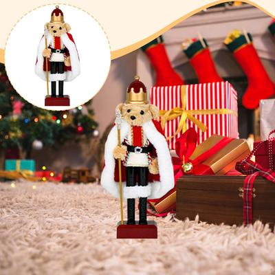 Weihnachts-Nussknacker Ornament Figur mit Musik Handwerk Sammlerstück Spielzeug Dekor für