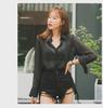 Chic Black Sheer Chiffon Shirt - Stylish and Sexy 2023 Mature Fashion Top