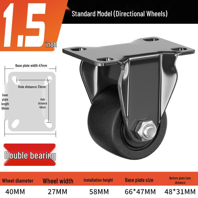 23-Inch Heavy-Duty Swivel Casters with 4-Inch Nylon Bearings, Low Center of Gravity, 3-Ton Capacity