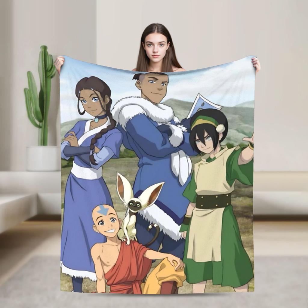 Avatar The Last Airbenders Blanket Soft Funny Plush Bedding Throws For Kids Living Room Flannel Bedspread Bed Cover