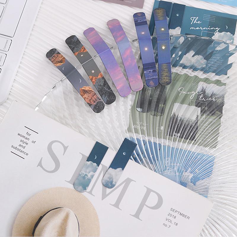 2 szt./opak. Zakładka magnetyczna Piękna sceneria Chmury Prosty literacki wzór Zakładka Narzędzie do czytania Artykuły szkolne i biurowe