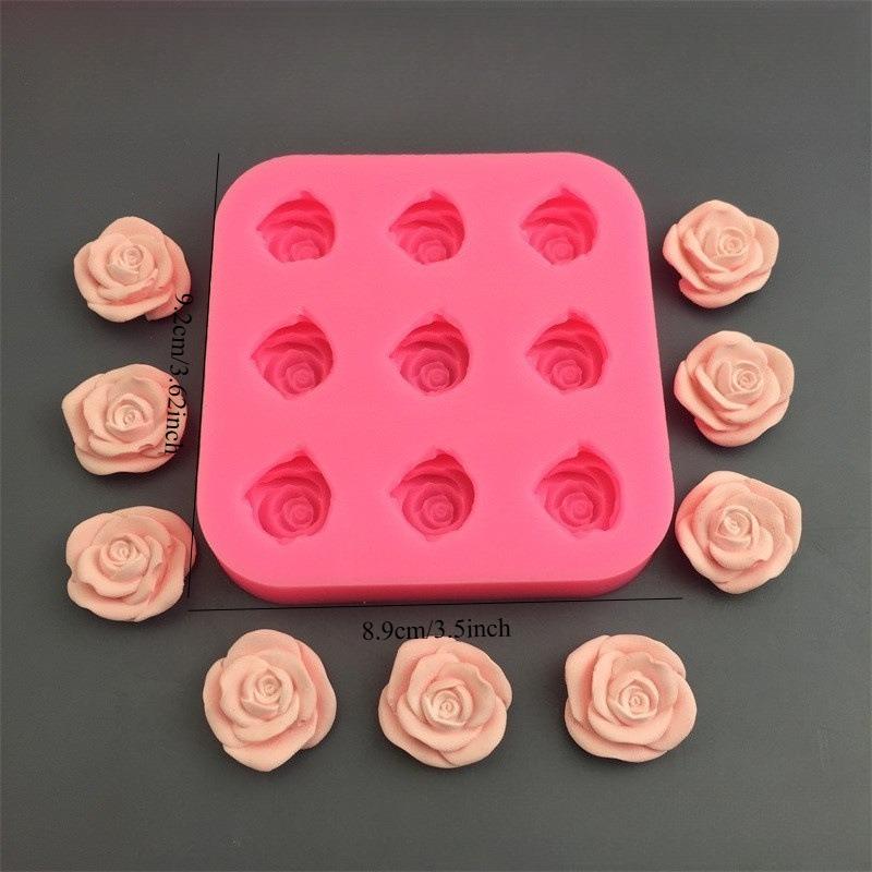 1PC Jiulian rose shape silicone mold flower DIY hand-baked fondant cake mold Epoxy resin mold