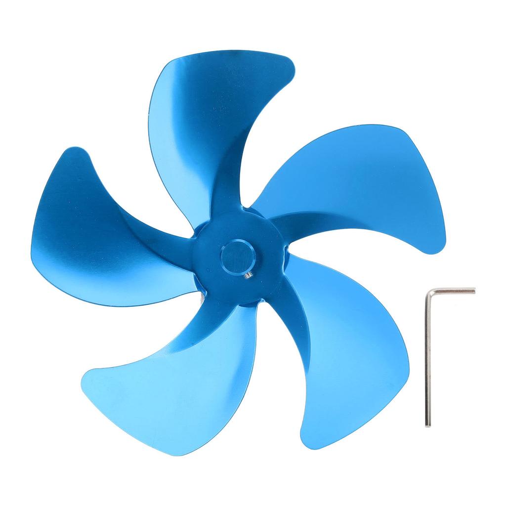 Stove Fan Blade Replacement Aluminum Alloy Enhance Warm Air Circulation Fireplace Fan 5 Blade for