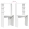 White Desk with Shelf 78.5 x 37 x 154.5 cm Engineered Wood