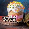 Mini Panda Beeldje Schattige Panda Pop Kung Fu PVC Panda Beeldje Sprookjestuin Dier Bloempot Bonsai Ambachten Decoratie