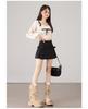 2025 Sweet Bow High-Waisted A-line Slimming Skirt-Pants for Long Legs