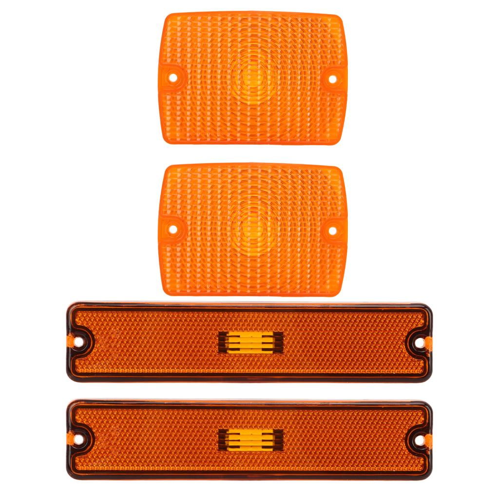4PC Side Marker Light and Turn Signal Light Housings 56001378 Replacement for YJ