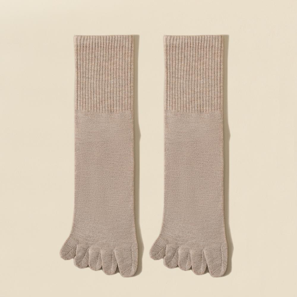 Wool Warm Five-finger Socks Comfortable Business Men's Toe Socks Sports Breathable Sweat Deodorant Solid Color Sock Male
