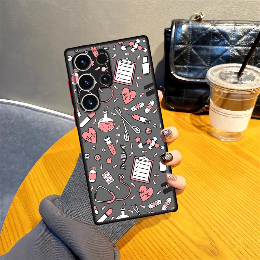 Cool Nurse Medicine Funda Back Phone Cover Case for Samsung Galaxy S22 S23 FE S25 Ultra S26 S24 Plus S20 FE Note 20 Ultra 10+