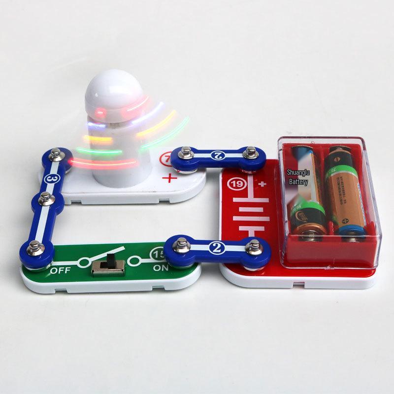 Kids' Electronic Circuit Puzzle Set: 100-Piece Educational Building Blocks for Kindergarten