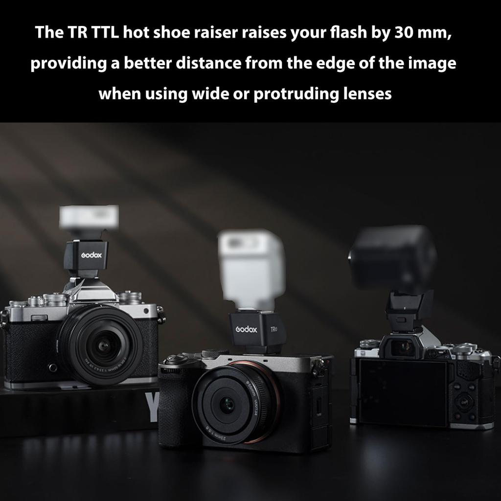 GODOX TTL Hot Shoe Riser for Fujifilm Camera 30mm Hot Shoe Compatible with GODOX Camera Flashes TR-F Flashes, Height-Rising Adapter,