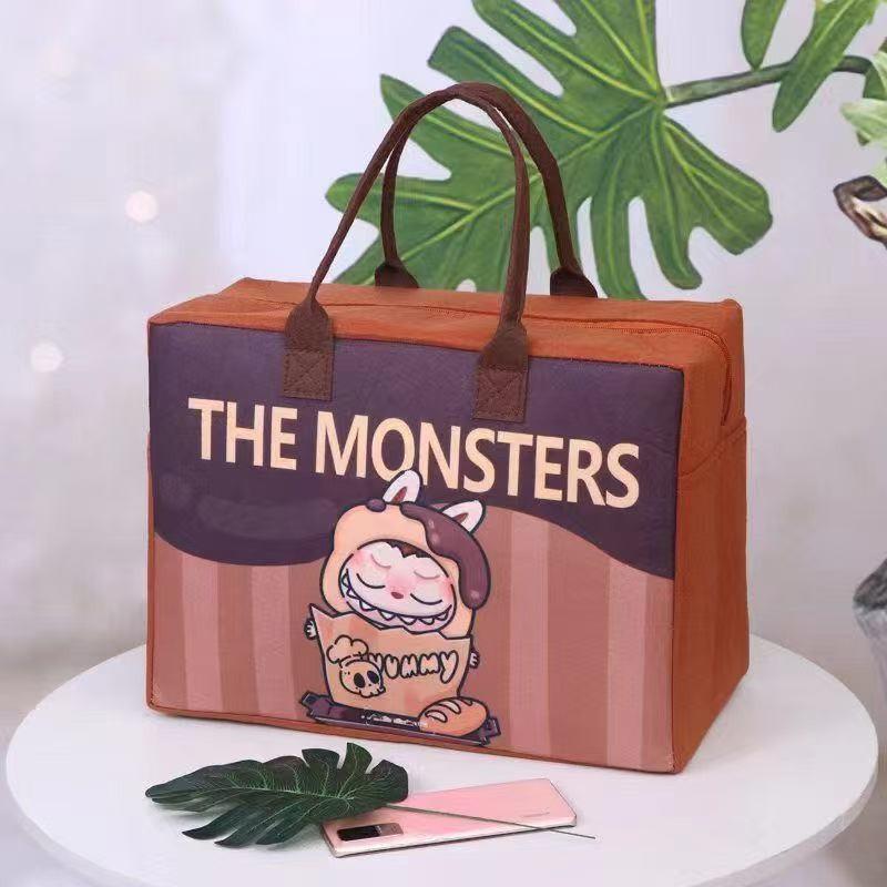 

Самая продаваемая мультяшная фетровая сумка-тоут La Bu Bu с очень большой вместимостью - Высококлассная подарочная и дорожная сумка