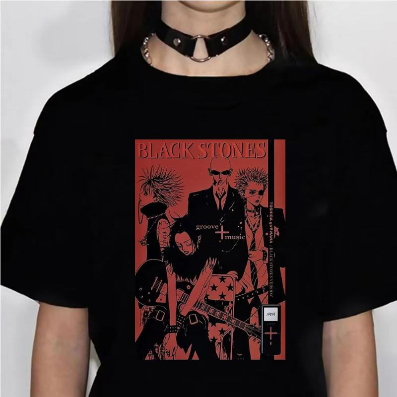 Anime Nana Osaki Print T-shirts Men's Women's Short Sleeve Cotton Casual T-shirt Oversize Harajuku Streetwear Clothes
