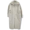 CLANE 23AW Beige 15101-0042 RIB COLLAR WOOL LONG COAT Coat 2 whiteUsed
