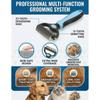 Massage Feature Pet Grooming Tool Deshedding Brush for Dog Cats Double Side Design Hair Remover Comfort Experience Knot Remover