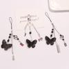 Trendy Phone Lanyard Gothic Style Butterfly Heart Keychain Pendant Durable Phone Strap Portable Phone Accessory for Keys