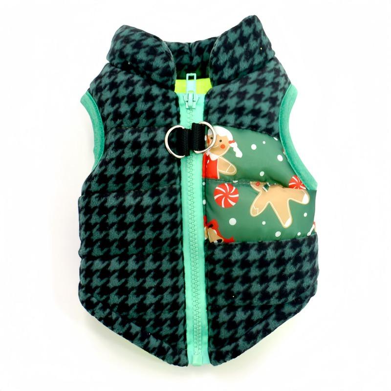 New Winter Plaid Fleece Pet Dog Cat Coat, Thickened Warm Puppy Clothes for Bichon Frise Chihuahua
