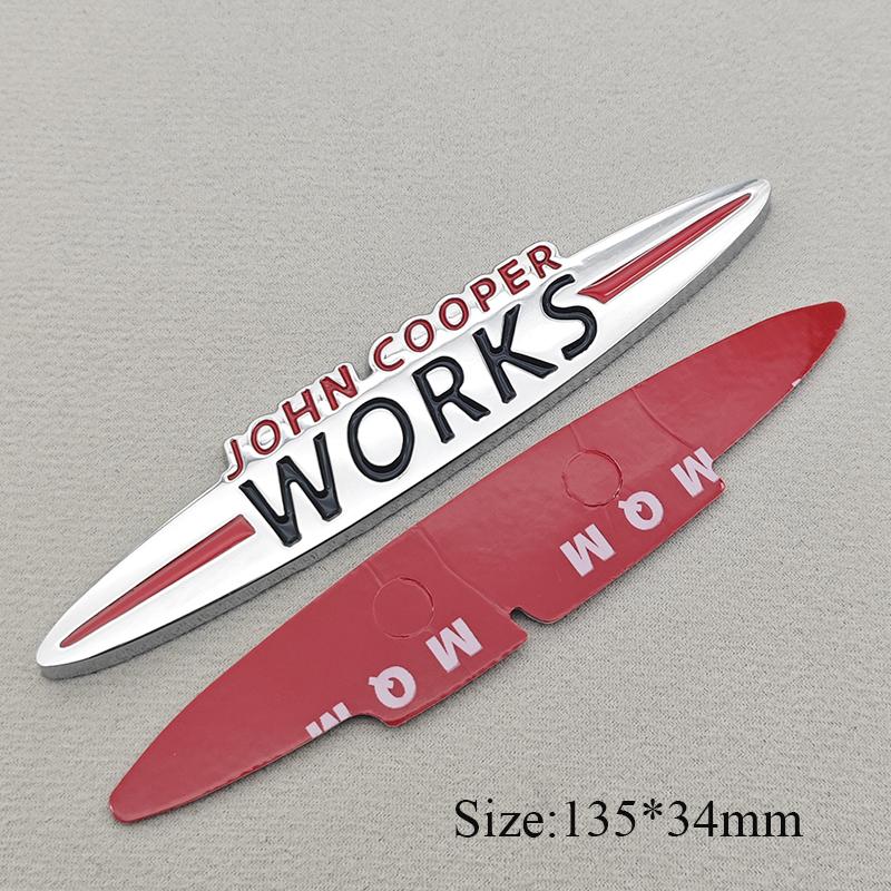 3D Metal Logo John Cooper Works Embelm Car Grill Badge Trunk Sticker For Mini R60 F56 R56 F54 F57 R70 JCW F60 F55 Accessories