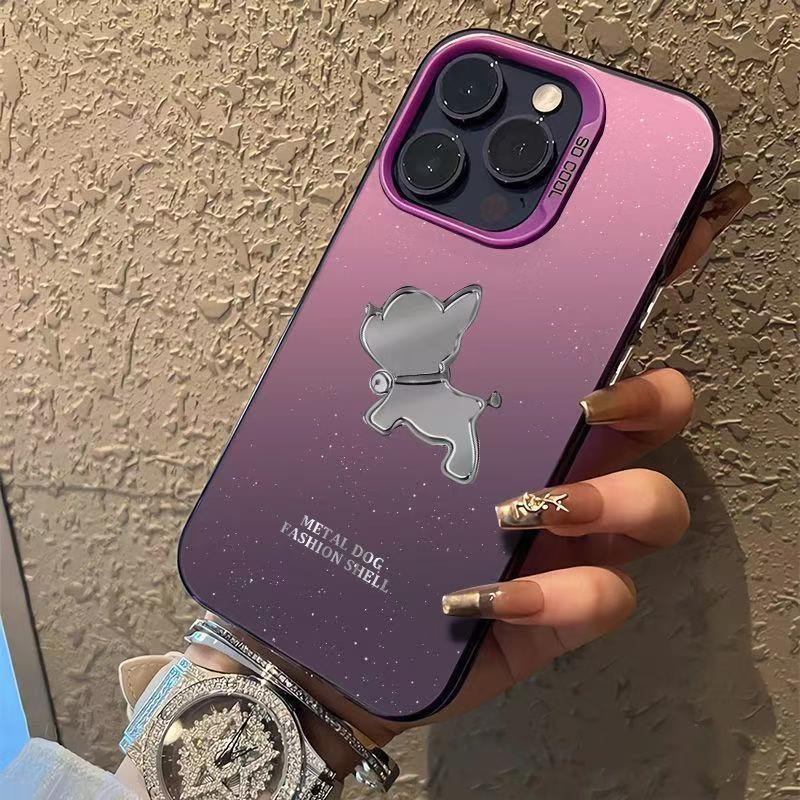 Bell Welpe Stoßfeste Handyhülle für iPhone 12 Pro Max bis iPhone 16, Kompatibel mit Apple 14-15 Pro Modellen, Grenzüberschreitendes Design.