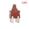 Power Switch Push Button KAN-L5 P12-2 Switch 8A 250VAC 2/4pin Self-Locking, For Water Heater Vacuum Cleaner