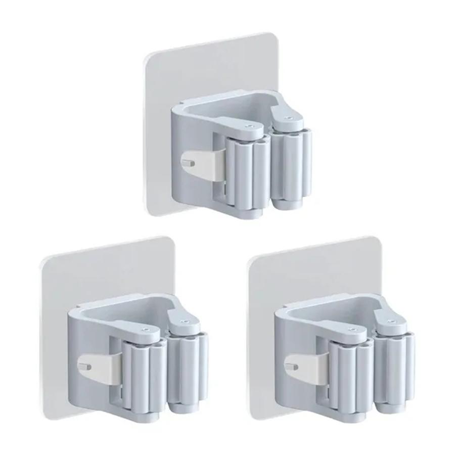 Wall-mounted Mop Stand Mop Stand Self-adhesive Broom Stand Non-porous Mounting Bathroom Kitchen Accessories