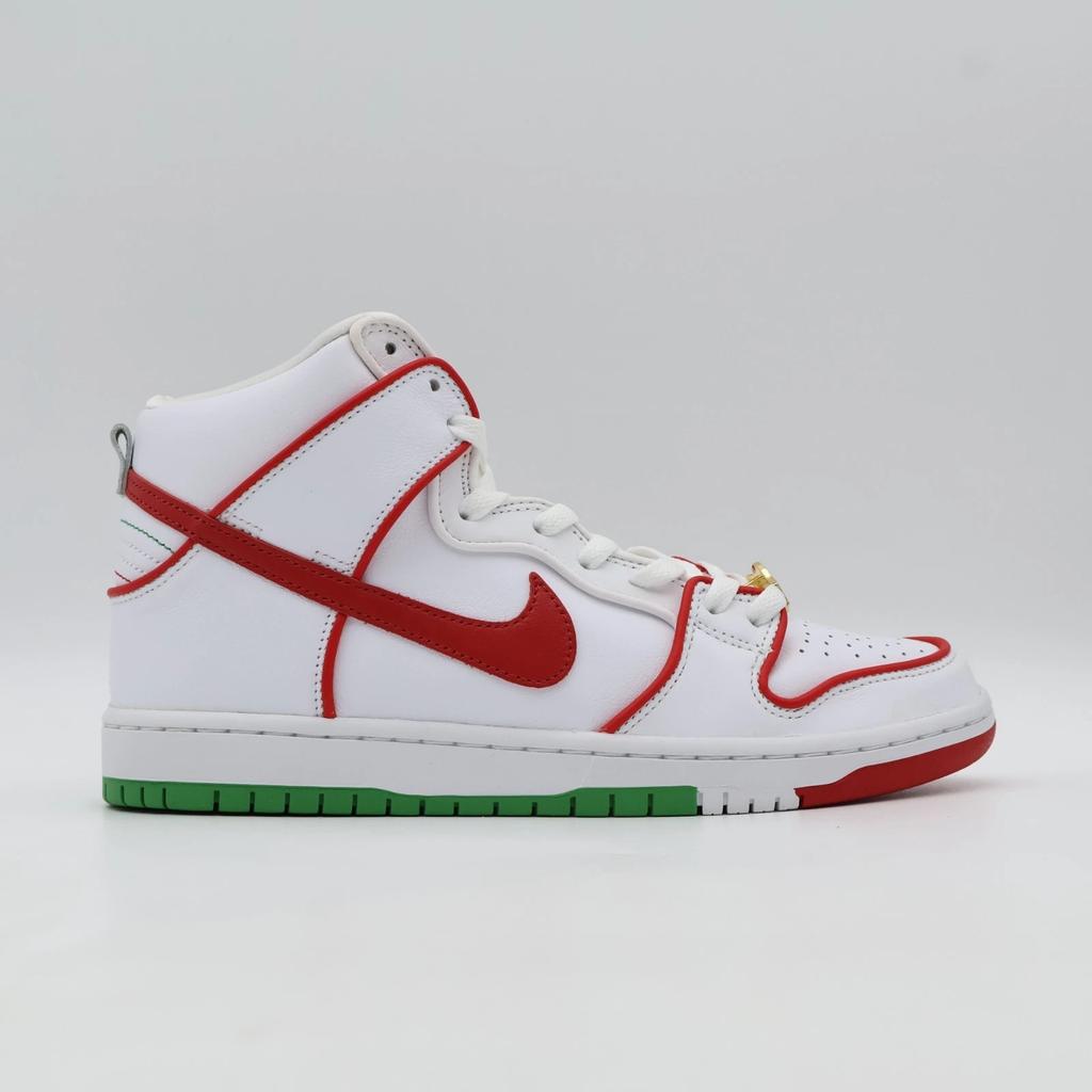 CT6680-100 Paul Rodriguez Nike SB Dunk High Mexican Boxing White Red (Men's)