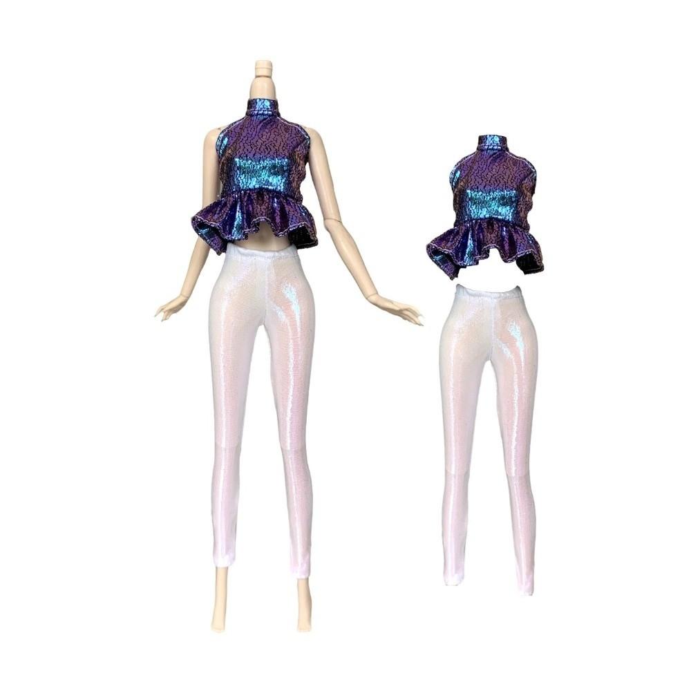 1 Set Cloth Doll Outfit Set Shiny Doll Dress Set Fashion Doll Clothes Set Doll Styling