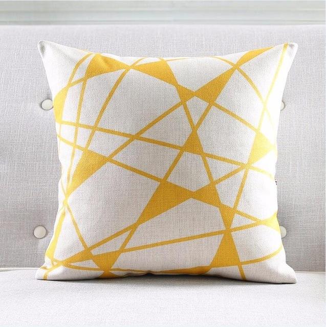 Design Nordic Geometric Striped Sofa Pillow Thick Linen Decorative Cushions