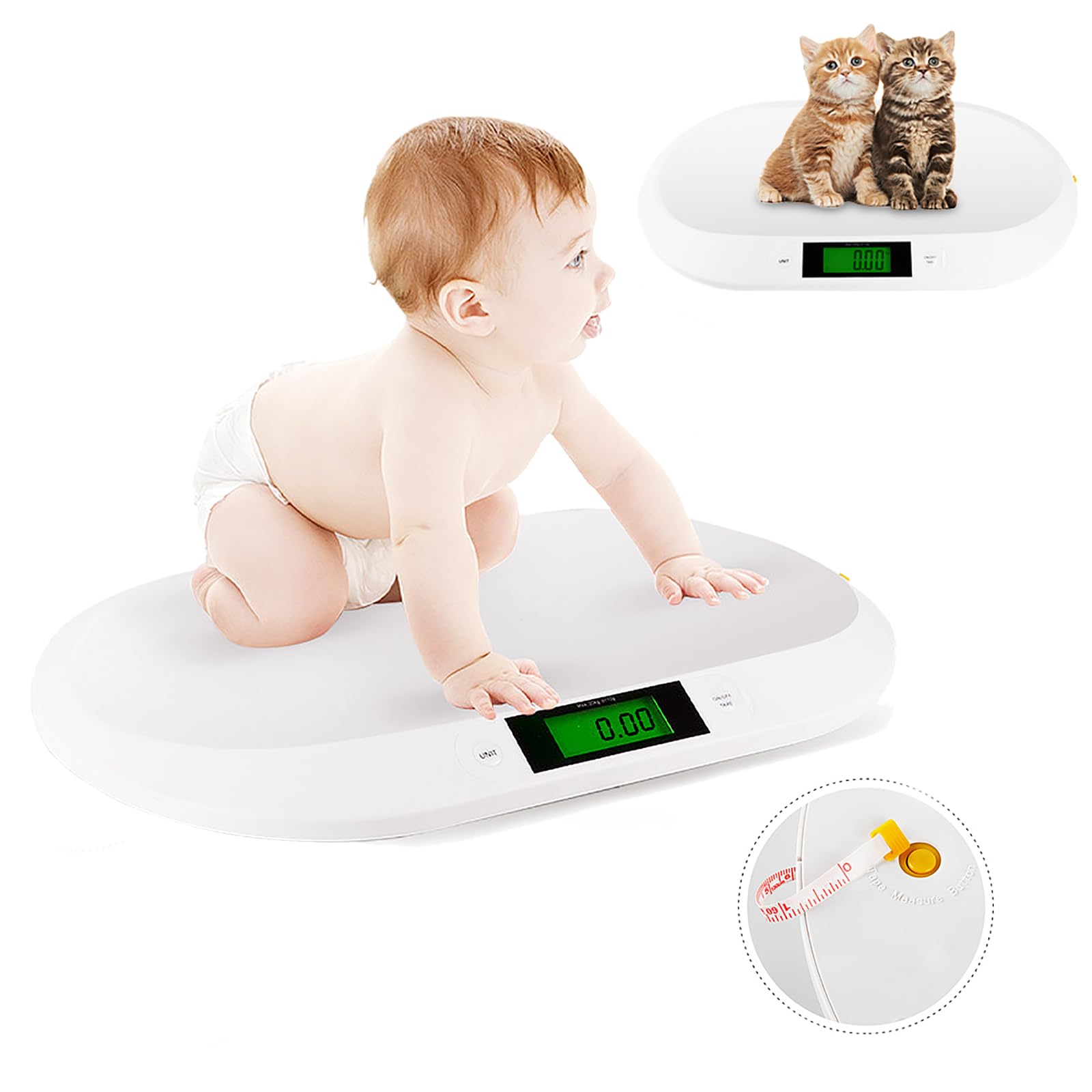 

Digital Baby Baby Weight Thin and Minimum 10g Maximum Load High Baby Health Management Tare Baby Electronic Weight 150cm Tape Height Baby Weight Baby