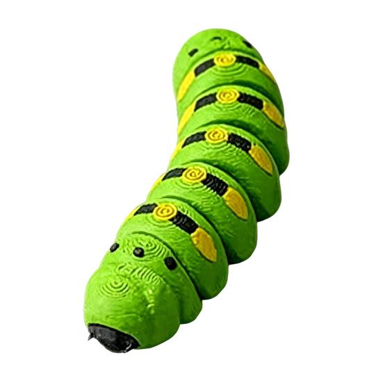 3D Printed Caterpillar Toy 1/5/10Pcs Figurine, Movable Joints Fidget Realistic Figurine Toy, Articulated Insect Figure for Stress Relief PLA