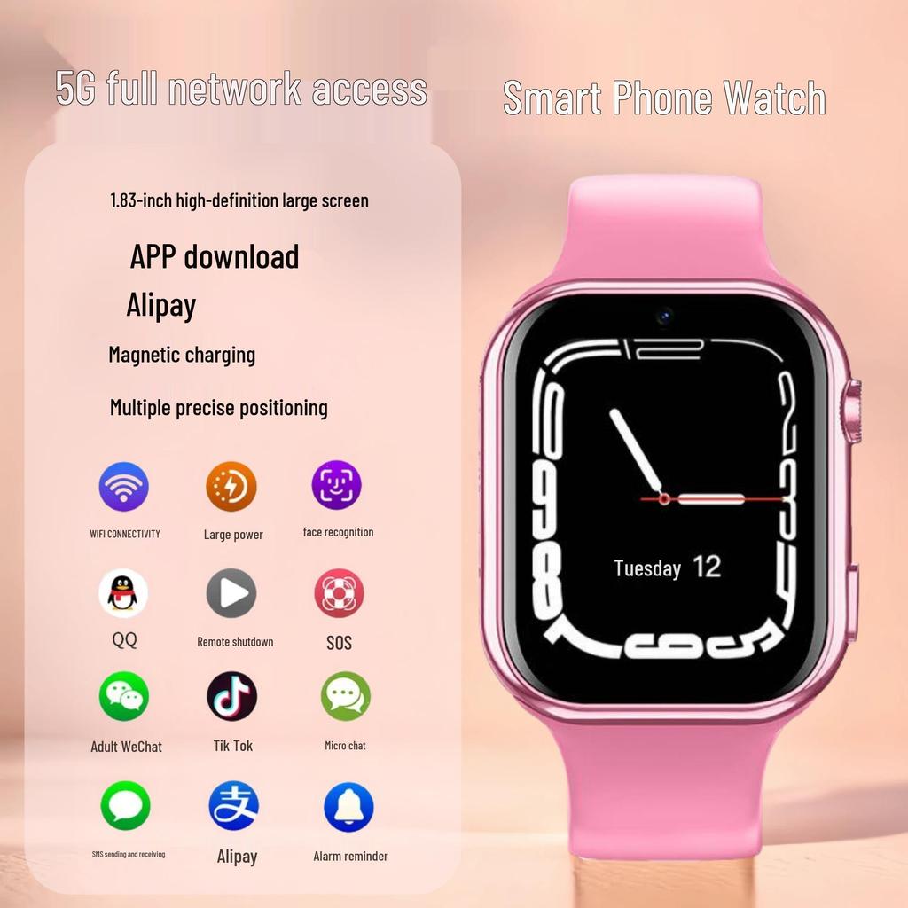 5G-Smartwatch für Kinder mit GPS, Videoanrufen, WLAN, Zahlungen und Android-Betriebssystem